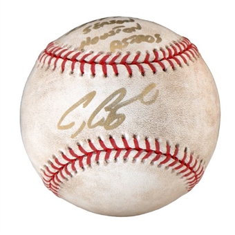 2007 Craig Biggio Game Used, Signed and Inscribed Baseball From Final MLB Season  (MLB Auth)